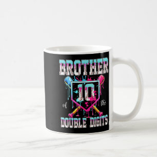 Brother of the double digits 10th birthday boy coffee mug