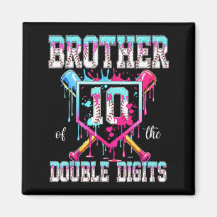 Brother of the double digits 10th birthday boy magnet