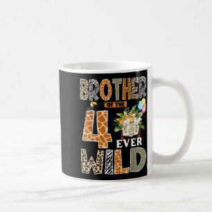 Brother Of The Four Ever Wild Safari 4th Birthday Coffee Mug
