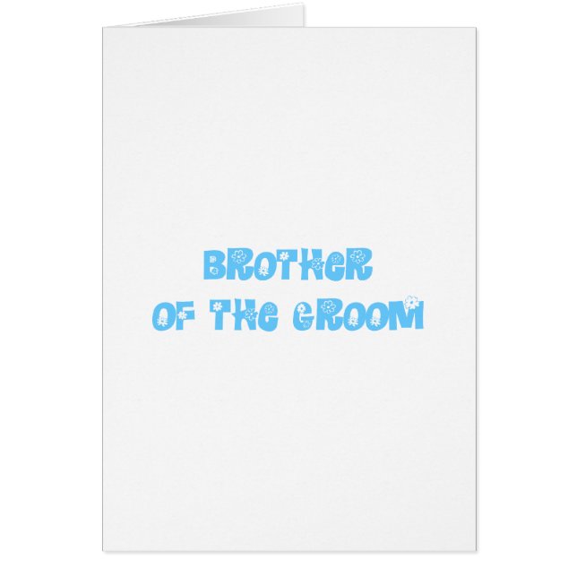 Brother of the Groom (Front)