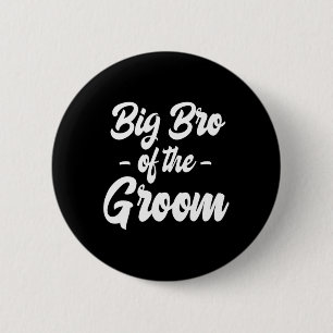 Brother Of The Groom Bachelor Matching Group Big L 6 Cm Round Badge