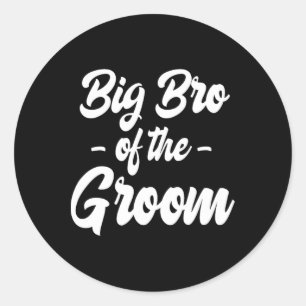 Brother Of The Groom Bachelor Matching Group Big L Classic Round Sticker