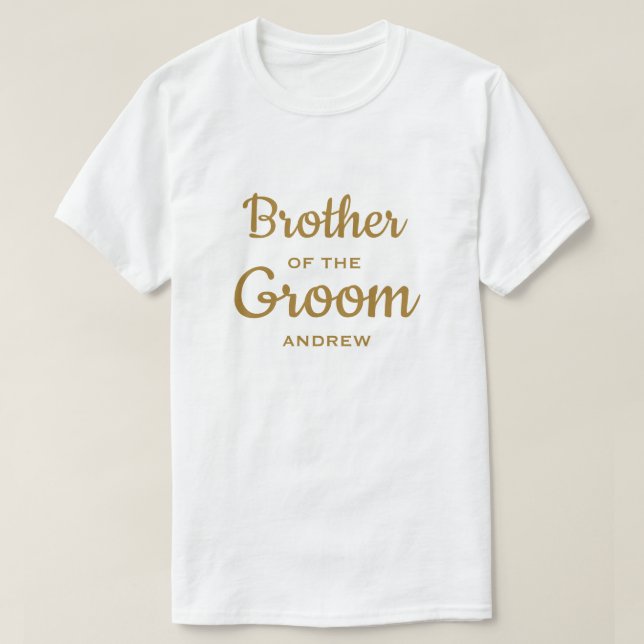 Brother of the Groom Custom T-Shirt (Design Front)