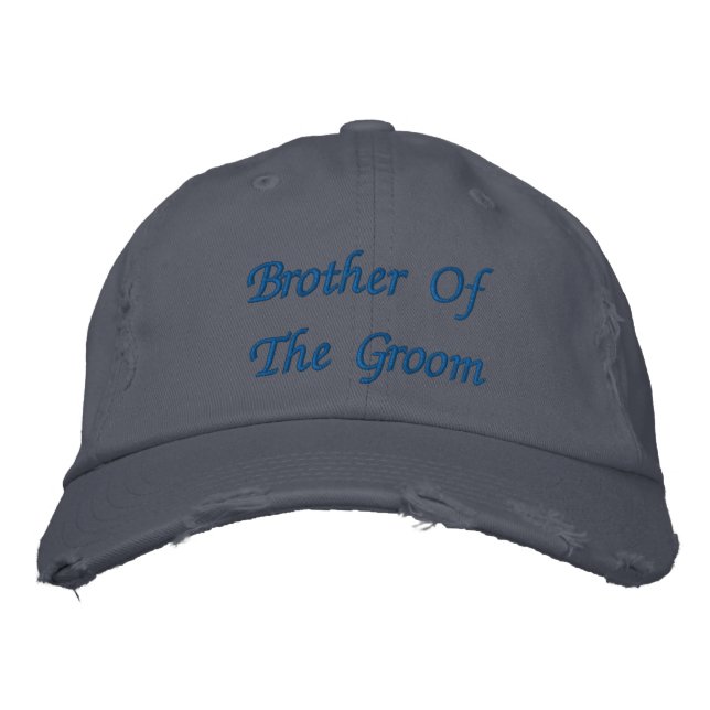 Brother Of The Groom Embroidered Hat (Front)