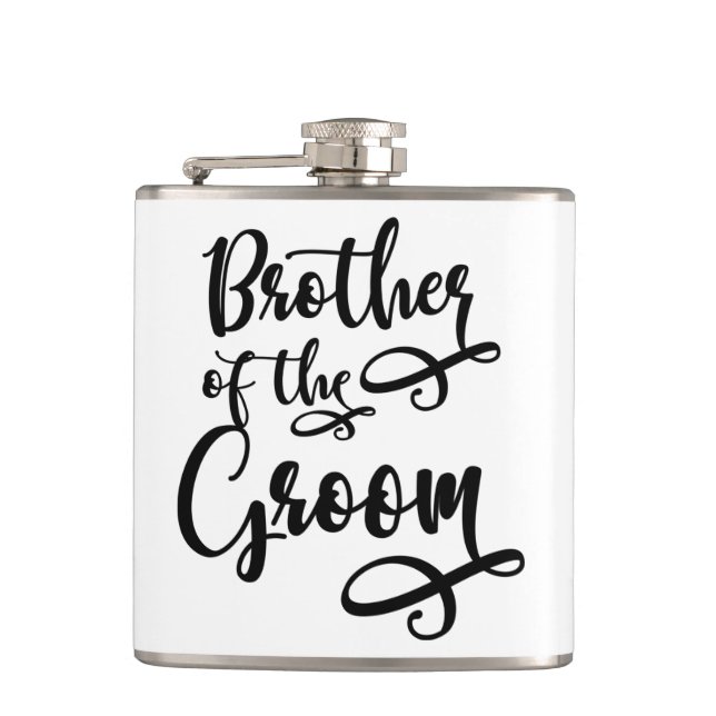 Brother of the Groom Hip Flask (Front)