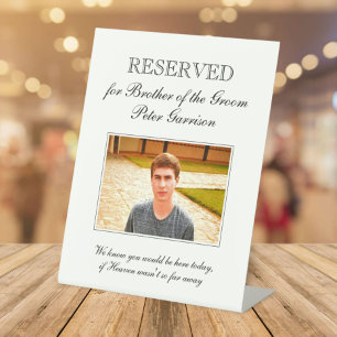 Brother of the Groom Photo Memorial Seat Wedding Pedestal Sign