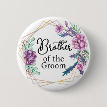 Brother of the Groom Purple Floral Wedding