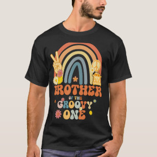 Brother Of The Groovy One Rainbow Boho Birthday Pa T-Shirt
