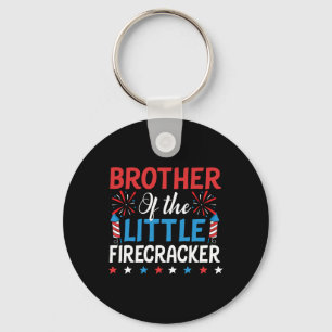 Brother Of The Little Firecracker Shirt 4th Of Jul Key Ring