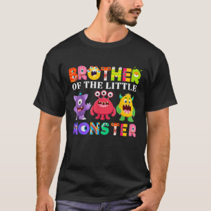 Brother Of The Little Monster Birthday Party Famil T-Shirt