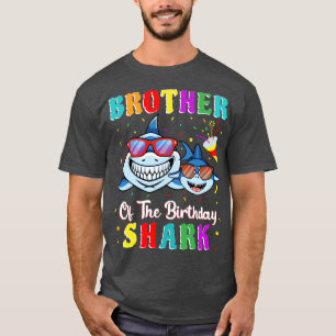 Brother Of The Shark Birthday Family Birthday Litt T-Shirt