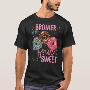 Brother Of The Sweet Four 4th Doughnut Bday Party  T-Shirt