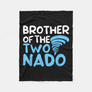 Brother Of The Two-nado Tornado 2nd Birthday Funny Fleece Blanket