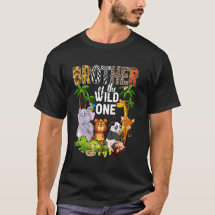 Brother Of The Wild One Birthday Safari Jungle Zoo T-Shirt