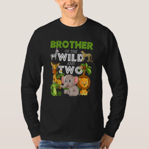 Brother Of The Wild Two Zoo Birthday Safari Jungle T-Shirt
