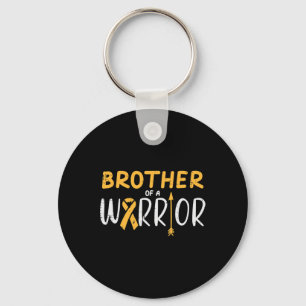 Brother Of Warrior Childhood Cancer Ribbon Awarene Key Ring