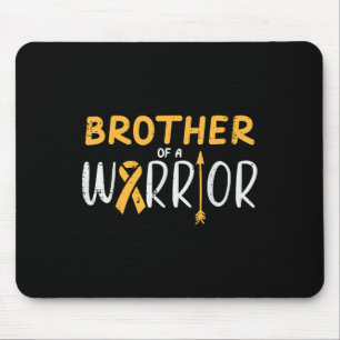 Brother Of Warrior Childhood Cancer Ribbon Awarene Mouse Pad