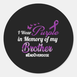 Brother Overdose Awareness Memory Classic Round Sticker