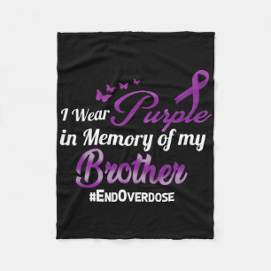 Brother Overdose Awareness Memory Fleece Blanket