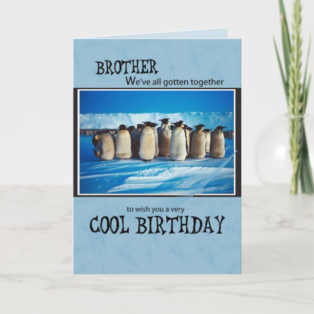 Brother Penguin From Group Birthday Card (Front)