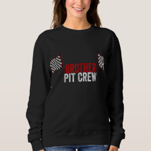 Brother Pit Crew Vintage For Racing Party Costume Sweatshirt