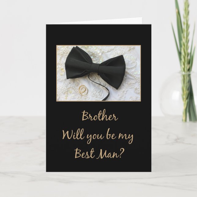Brother  Please be best man - invitation (Front)