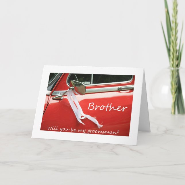 Brother   Please be my Groomsman - invitation (Front)