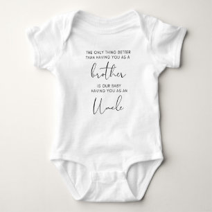 Brother Promoted To Uncle, pregnancy reveal Baby Bodysuit