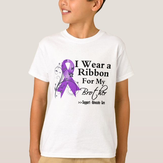 Brother Purple Ribbon - Pancreatic Cancer T-Shirt (Front)