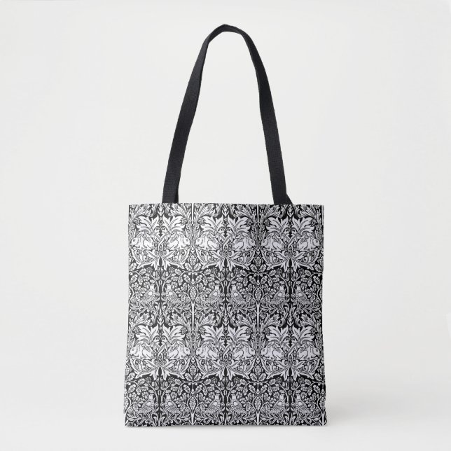 Brother Rabbit Black & White Tote Bag (Front)