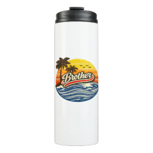 Brother Retro Sunset Design Thermal Tumbler