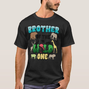 Brother Safari 1st Birthday of Wild One Zoo Jungle T-Shirt