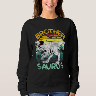 Brother Saurus Dinosaur Matching Family T Rex Vint Sweatshirt