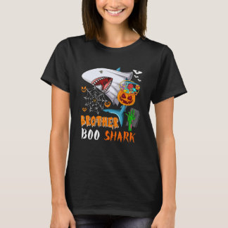 Brother Shark Boo Halloween Shark Boo Ghost Candie T-Shirt