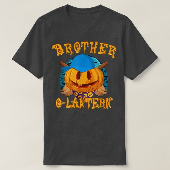 Brother Sister Halloween Costume Jack O Lantern Pu T-Shirt (Design Front)