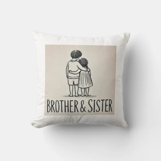 Brother & Sister Hug Cushion - Heartwarming Family