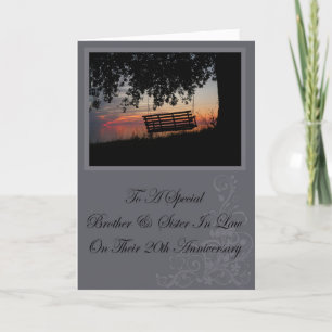 Brother & Sister In Law 20th Anniversary Card