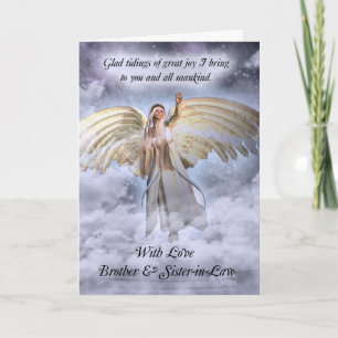 Brother & Sister-in-Law Angel Christmas Card Relig