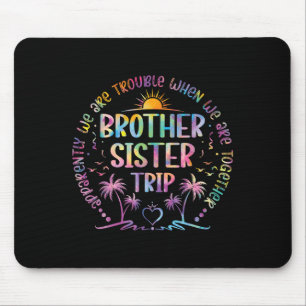 Brother Sister Matching Tie Dye Brother And Sister Mouse Pad