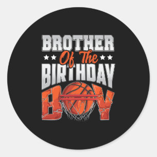 Brother Sketll Birthday Boy Family Ller B-day Part Classic Round Sticker