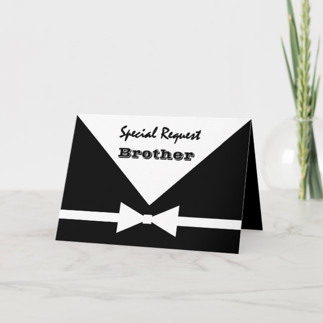 BROTHER - Special Request - Be My Junior Groomsman Invitation (Front)