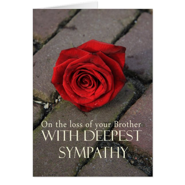 Brother Sympthy card with Roses (Front)