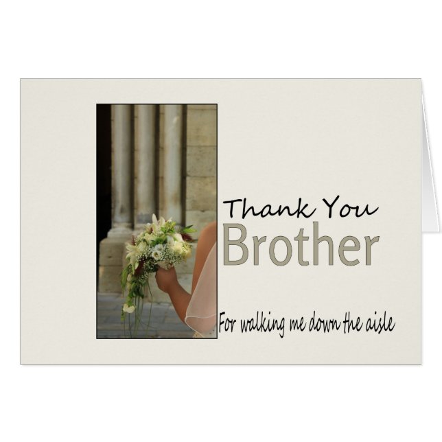 Brother Thanks for Walking me down Aisle (Front Horizontal)