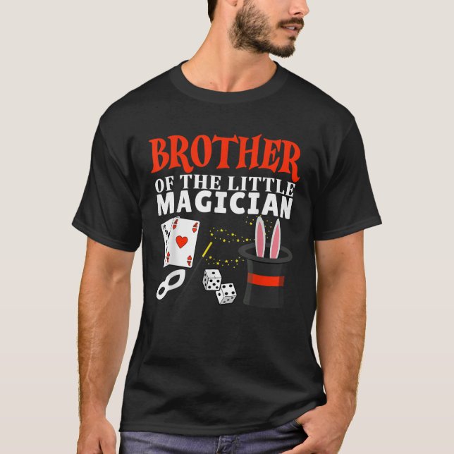Brother The Little Magician Birthday Party Kids Ma T-Shirt (Front)