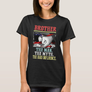 Brother The Man Myth Bad Influence Vintage America T-Shirt
