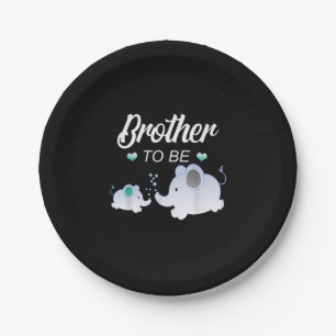 Brother To Be Elephant Baby Shower Gift For Boy Paper Plate