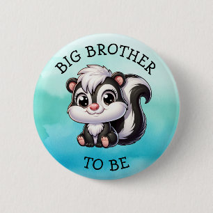 Brother To Be Woodland Creatures Baby Shower 6 Cm Round Badge