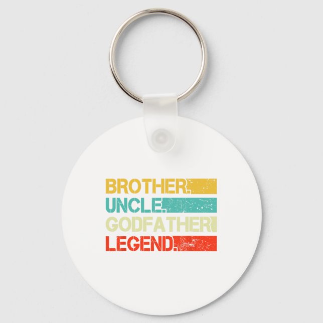 Brother Uncle Godfather Legend Best Funny Uncle Gi Key Ring (Front)