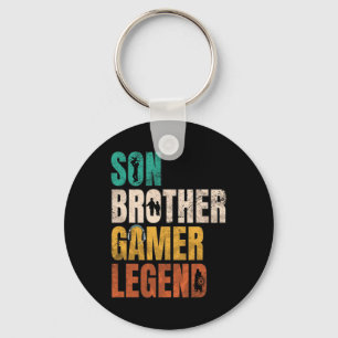 Brother Video Gamer Legend Matching Family Sibling Key Ring