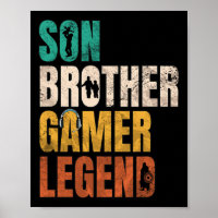 Brother Video Gamer Legend Matching Family Sibling